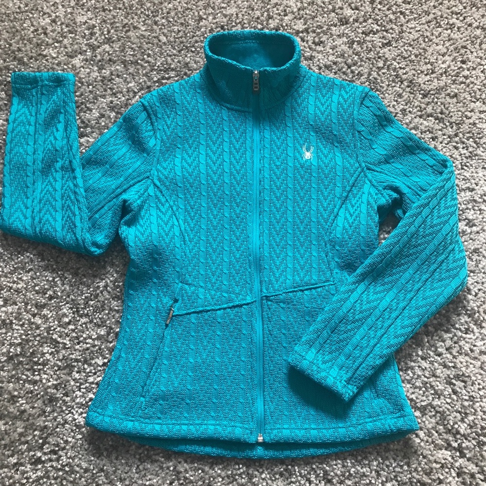 Spyder Full-Zip Cable Knit, Fleece-Lined Sweater
